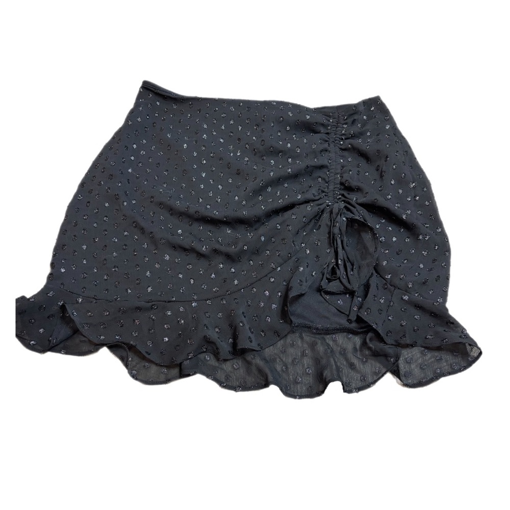 Forever 21 Black Ruffled Mini Skirt